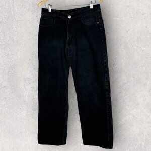 Levis 513 Slim Straight Black Denim Jeans‎ Mens Size 32 x 26 Zipper Fly Cotton